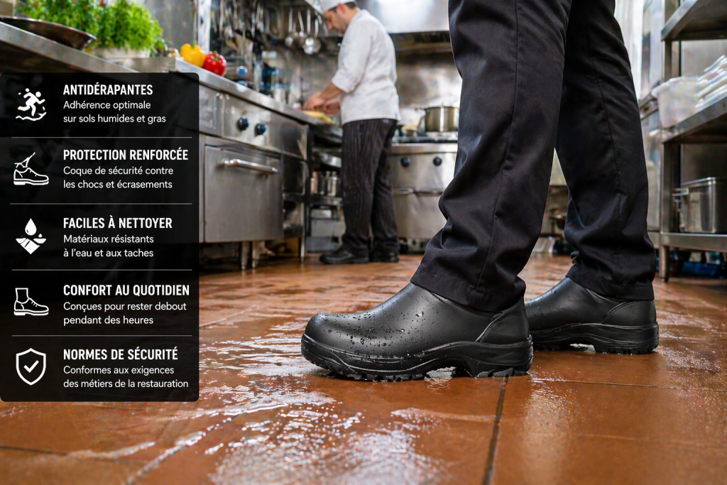 spécificités de chaussures de sécurité pour la cuisine