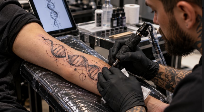 se faire tatouer motif adn