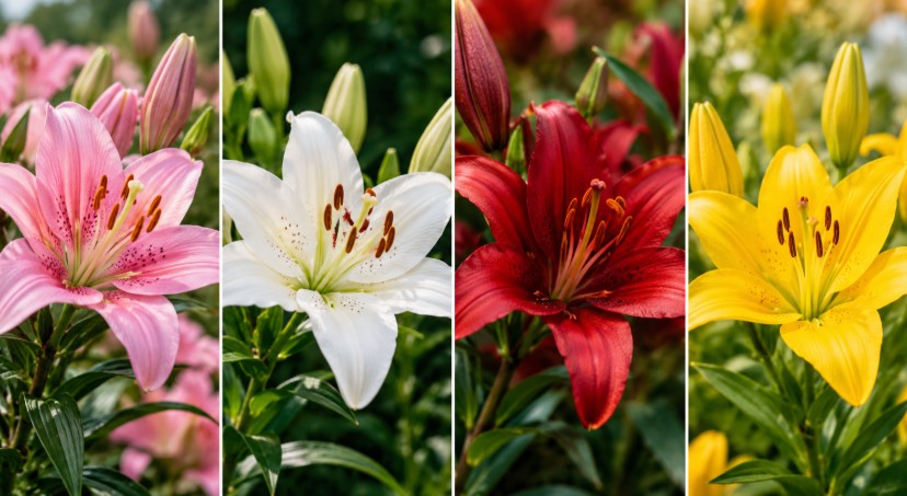 Lys rose, blanc, rouge ou jaune